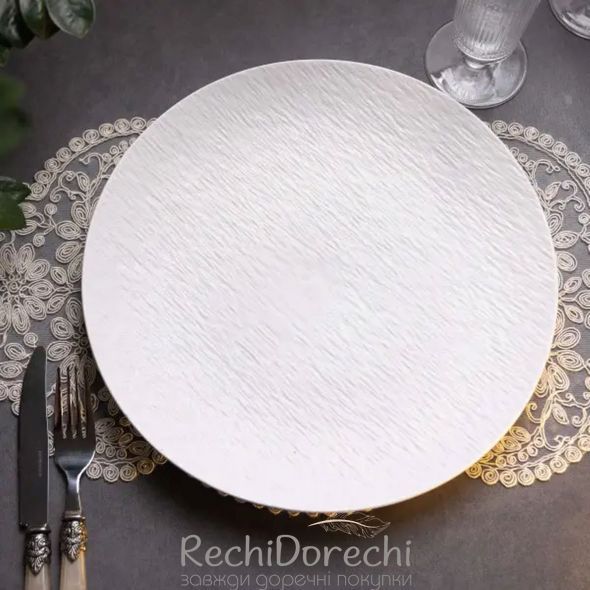 Тарелка сервировочная керамическая 30 см белая RechiDoRechi HP-7-722 фото