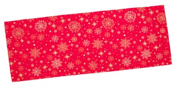 Раннер (дорожка) гобеленовый новогодний "Снежная ночь" (золотой люрекс), 37x100, Прямоугольная