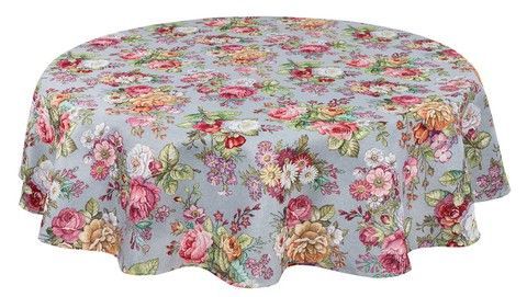 Кругла скатертина гобеленова "ROSE" RechiDoRechi EDEN1175GR-180D фото