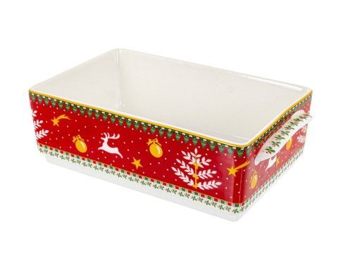 БЛЮДО ДЛЯ ЗАПЕКАНИЯ "РОЖДЕСТВЕНСКАЯ КОЛЛЕКЦИЯ" 20Х12Х6 СМ RechiDoRechi 924-832 фото