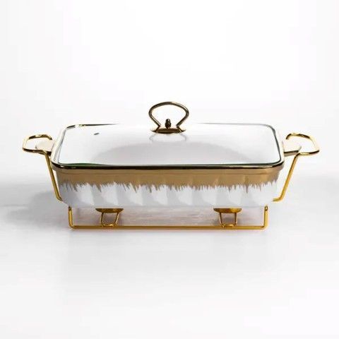 Мармитница фарфоровая 2 л на металлической подставке 40&times;22,5&times;15,5 см ML789-15 RechiDoRechi ML789-15 фото