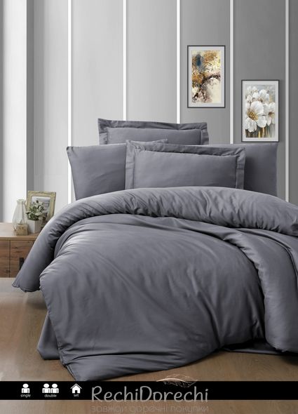 Постільна білизна First Choice Cotton Satin Snazzy Quick Silver, Полуторний 160x220