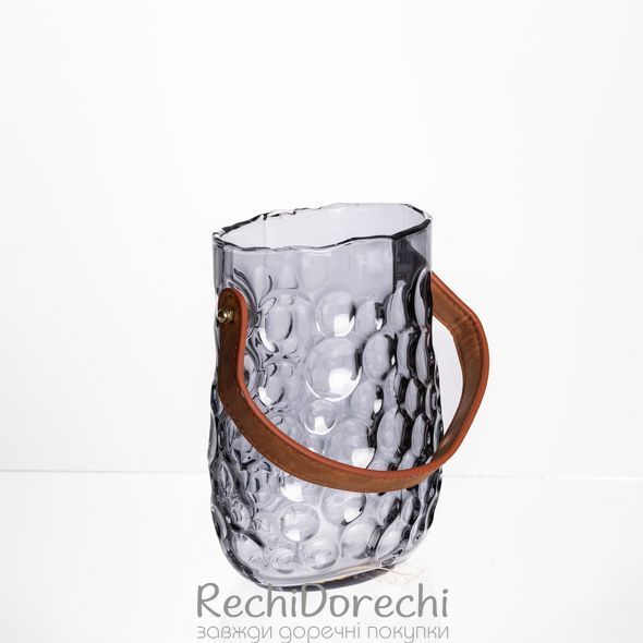 Ваза сумочка з ручкою 13&times;9.5&times;18 см декоративна Сірий HP-19-153-5 RechiDoRechi HP-19-153-5 фото