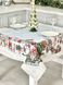 Новогодняя скатерть гобеленовая «Рождественские каникулы» (Серебряный люрекс) в интернет-магазине РечиДоРечи