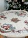 Скатертина кругла гобеленова новорічна "HOME" (срібний люрекс) в інтернет-магазині РечіДоРечі