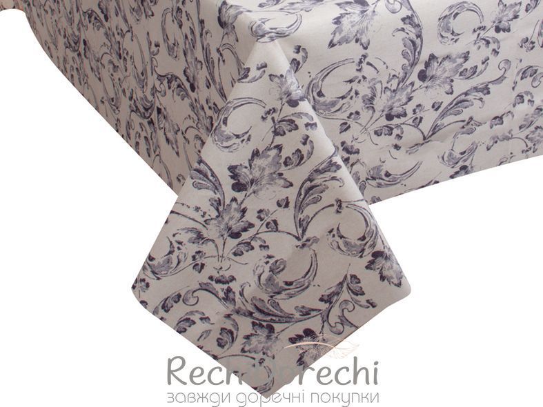 Скатерть водоотталкивающая "Ornamental" серый 140х140см RechiDoRechi 715-382 фото