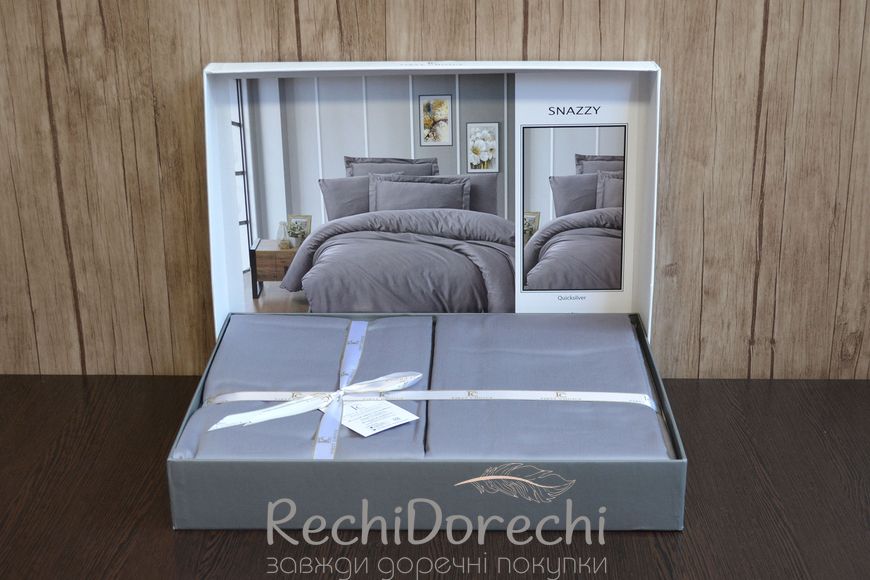 Постільна білизна First Choice Cotton Satin Snazzy Quick Silver, Полуторний 160x220