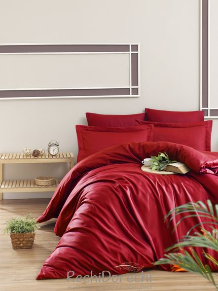 Постільна білизна First Choice Cotton Satin Snazzy Red, Полуторний 160x220