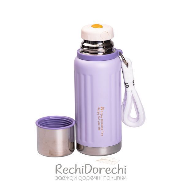 Термос Enjoy из нержавеющей стали 600 мл сиреневый RechiDoRechi HP-14-9V фото