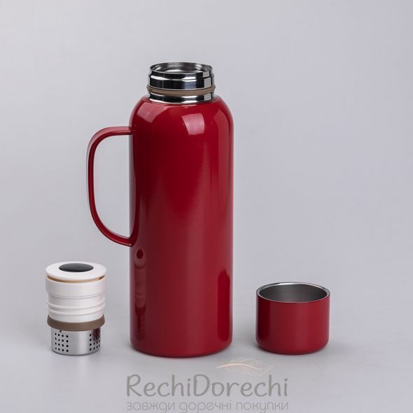 Термос Vacuum с датчиком температуры на 820 мл красный RechiDoRechi HP-14-55R фото