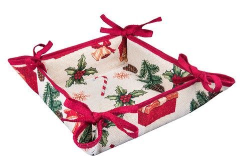 Новорічна хлібничка &laquo;Подаруночки&raquo; (Золотий люрекс), 20x20x8