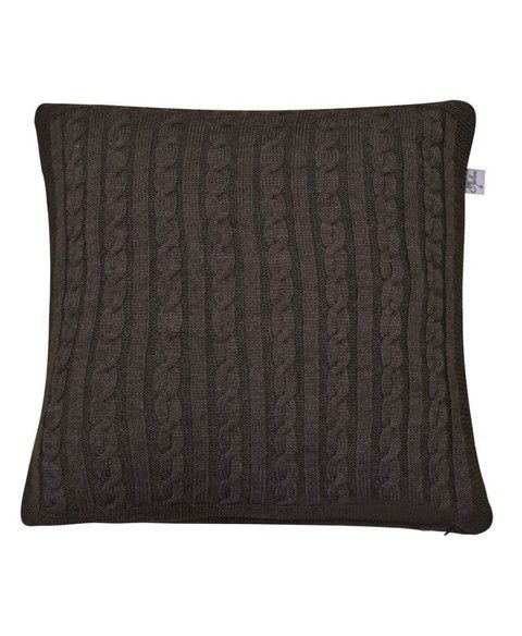 Наволочка в'язана SOFT коси Мокко (015) 45*45 RechiDoRechi 011741 фото