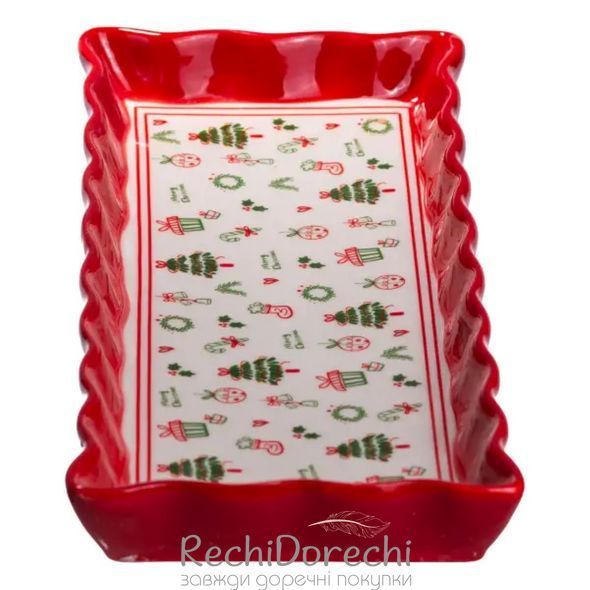 Новогоднее сервировочное блюдо для закусок Merry Christmas 36,5&times;13&times;3 (см) из фарфора CR-1-16 RechiDoRechi CR-1-16 фото