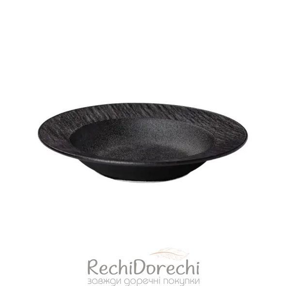 Тарелка суповая керамическая 23 см черная RechiDoRechi HP-7-728 фото