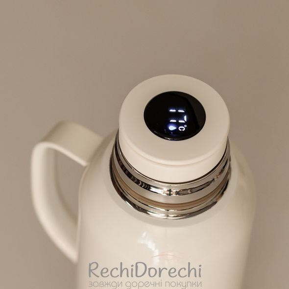 Термос Vacuum с датчиком температуры на 820 мл белый RechiDoRechi HP-14-55W фото
