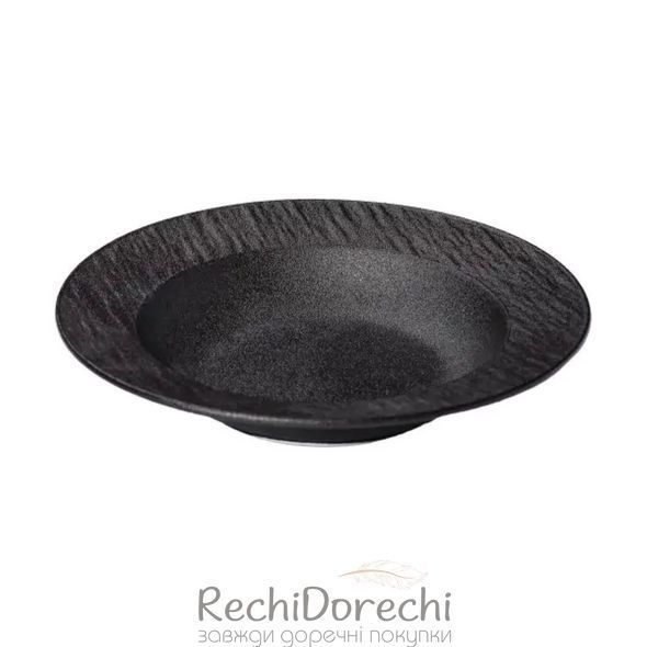 Тарелка суповая керамическая 23 см черная RechiDoRechi HP-7-728 фото