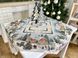 Скатертина новорічна гобеленова "Різдво в Карпатах" (золотий люрекс) в інтернет-магазині РечіДоРечі