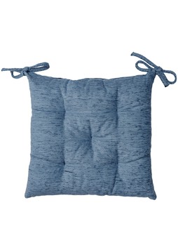 Подушка для стільця "CHENILLA Синя" 40х40 см, 40x40, Квадратна