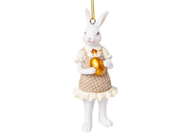 Фігурка декоративна "Кролик у сукні" 10см