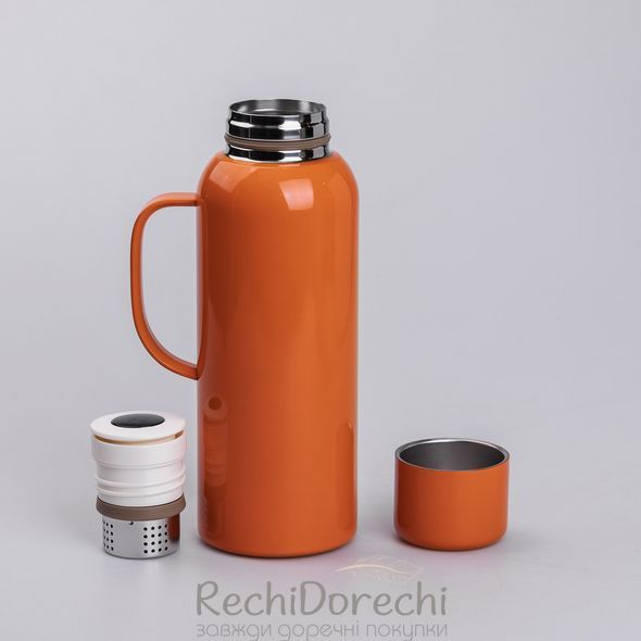 Термос Vacuum с датчиком температуры на 820 мл оранжевый RechiDoRechi HP-14-55O фото