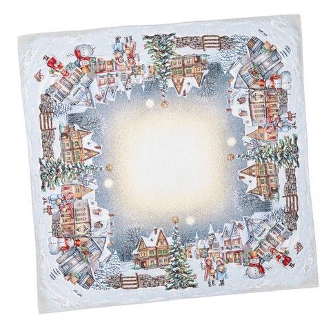 Скатерть новогодняя гобеленовая "Christmas vibe" RechiDoRechi RUNNER1377-100 фото