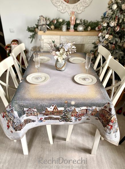 Скатертина новорічна гобеленова "Christmas vibe" RechiDoRechi RUNNER1377-180 фото