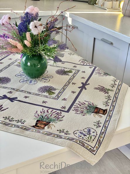 Скатертина гобеленова "Lavender" RechiDoRechi LILAC-100 фото