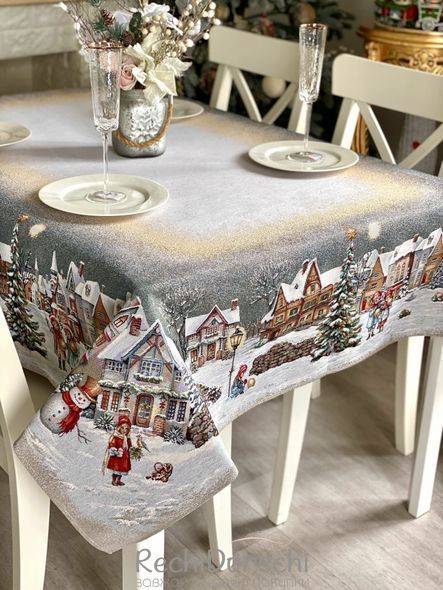 Скатертина новорічна гобеленова "Christmas vibe" RechiDoRechi RUNNER1377-180 фото