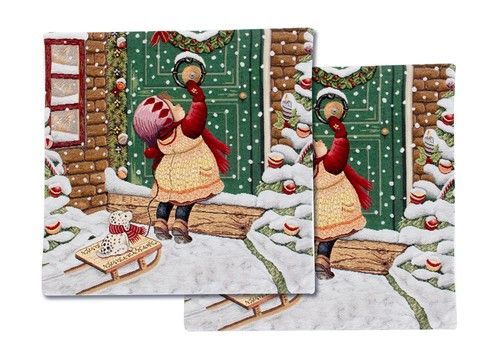 Наволочка двостороння гобелен "Regina lurex" 47*47см RechiDoRechi 716-205 фото