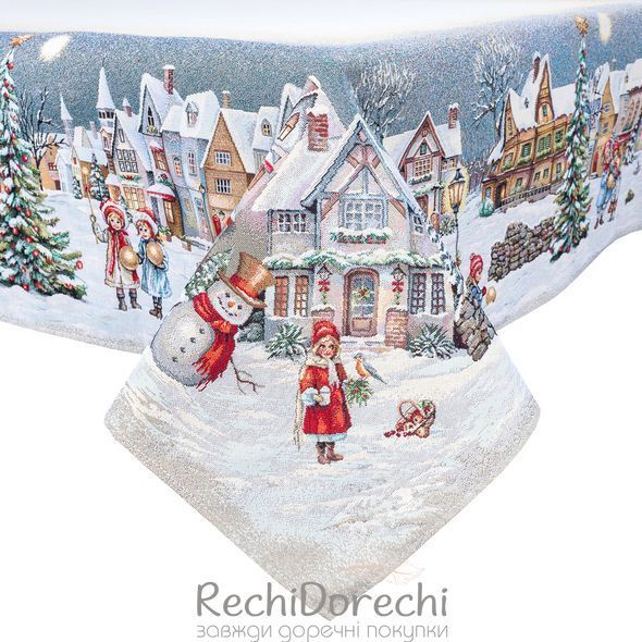 Скатертина новорічна гобеленова "Christmas vibe" RechiDoRechi RUNNER1377-180 фото