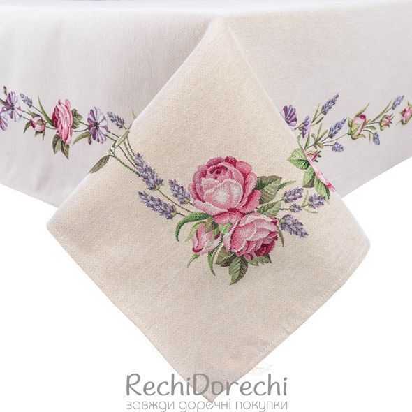 Скатертина гобеленова "Трояндовий букет" RechiDoRechi RUNNER1221-240 фото
