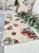 Новорічна гобеленова доріжка на стіл «Різдвяні прикраси» (Срібний люрекс) в інтернет-магазині РечіДоРечі