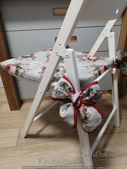 Подушка на стілець гобеленова "Квіти класичні", 40x40