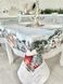 Новогодняя скатерть гобеленовая «Снежный уют» (Серебряный люрекс) в интернет-магазине РечиДоРечи