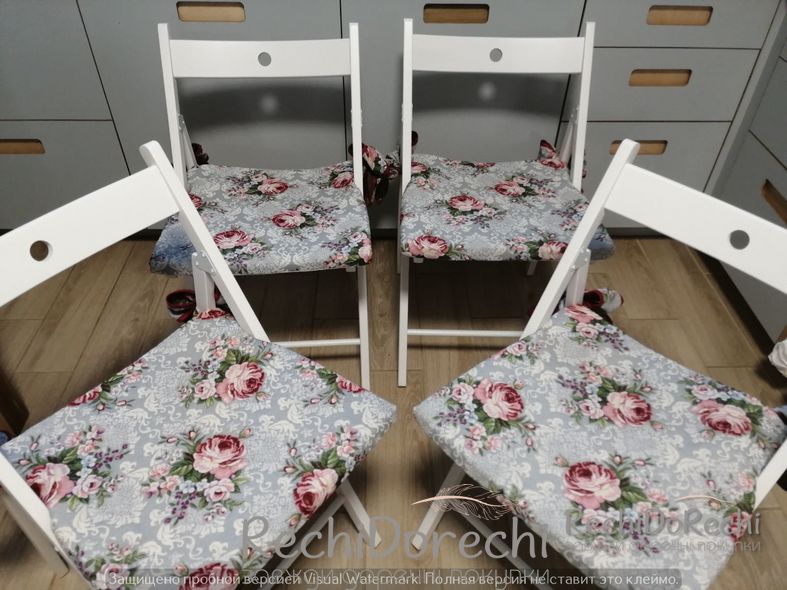 Подушка на стілець гобеленова "Квіти класичні", 40x40