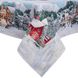 Новогодняя скатерть гобеленовая «Снежный уют» (Серебряный люрекс) в интернет-магазине РечиДоРечи